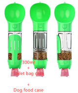 pet-water-bottle-feeder-bowl-garbage-bag-storage-portable-pet-outdoor-travel-3-in-1-dog-water-bottle-green-colour