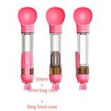 pet-water-bottle-feeder-bowl-garbage-bag-storage-portable-pet-outdoor-travel-3-in-1-dog-water-bottle-pink-3-colours