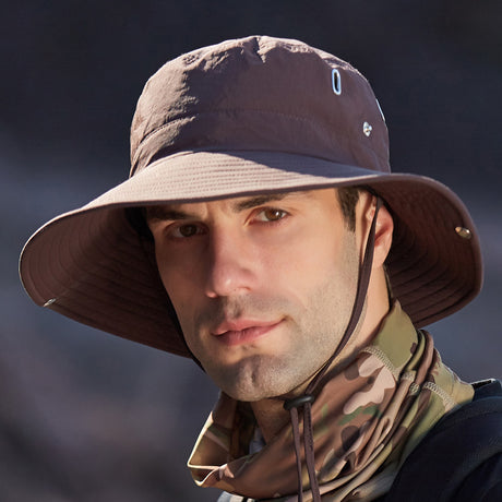 Men's Breathable Travel Solid Color Big Brim Hat