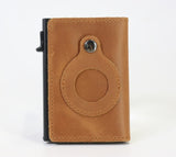 airtag-wallet-anti-theft-bullet-card-bag-multi-functional-rfid-card-holder-mens-leather-slim-wallets-for-airtag-air-tag-pu-brown