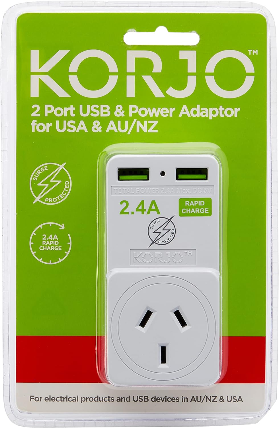 korjo-2-port-usb-charger-and-adaptor-australia-and-nz-to-usa-and-canada