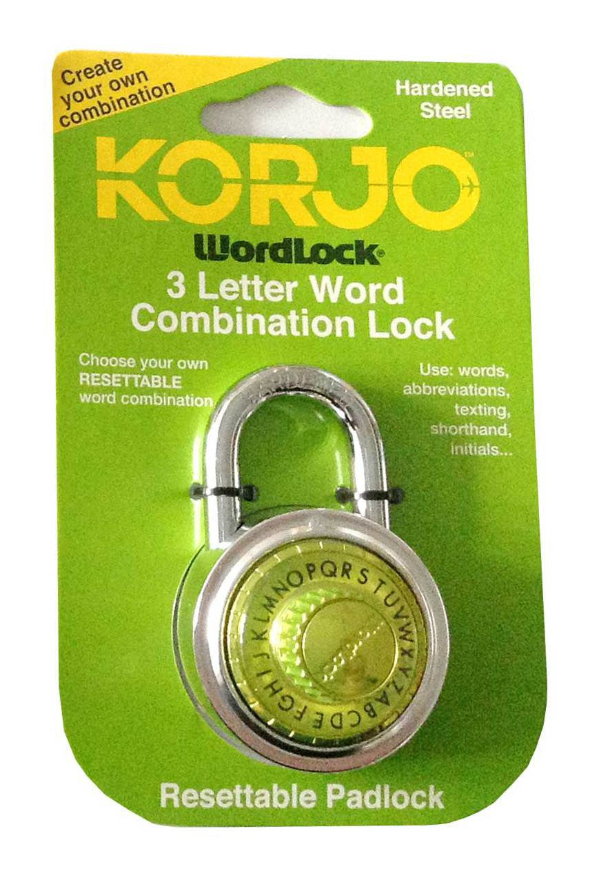 Korjo Wordlock 3 letter combination lock