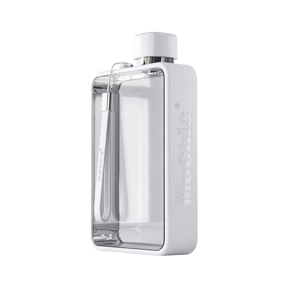 A5 Flat Water Bottle for Warm Drink ( White )