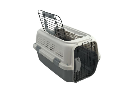 Small Dog Cat Rabbit Crate Pet in Grey Colour