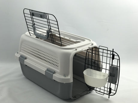 Small Dog Cat Rabbit Crate Pet in Grey Colour