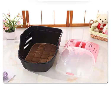 Small Portable Travel Pet Crate in Pink Colour