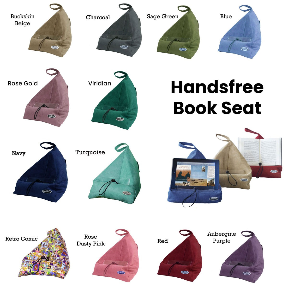 The Book Seat Handsfree Book Holder | Purple/Aubergine | Stylish & Convenient