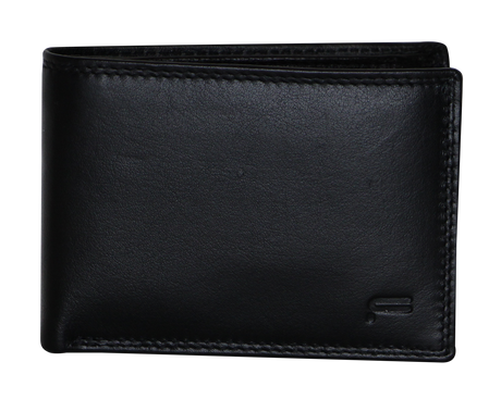 Futura Mens RFID Slim Genuine Leather Wallet - Black