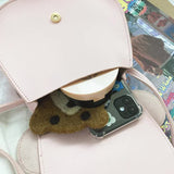 Adorable Bow Bear Crossbody Bag for Kids - Red Shoulder Bag 18*17*8cm