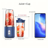 1 x Portable USB Blue Rechargeable Juicer Cup,Portable Blender for Smoothies and Juices - USB Rechargeable, Powerful & Compact