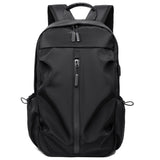 Black Business Casual Laptop Backpack with USB Charging Port - Travel, Work, and Student Use