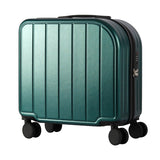 Dark Green 18-Inch Lightweight Carry-On Luggage - Waterproof & Anti-Theft Suitcase with Silent Universal Wheels