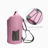 Pink 10L Multifunctional Waterproof Dry Bag Backpack - Roll-Top Outdoor Bag for Water Sports and Travel