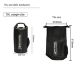 Blue 10L Multifunctional Waterproof Dry Bag Backpack - Roll-Top Outdoor Bag for Water Sports and Travel