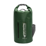 Green 10L Multifunctional Waterproof Dry Bag Backpack - Roll-Top Outdoor Bag for Water Sports and Travel