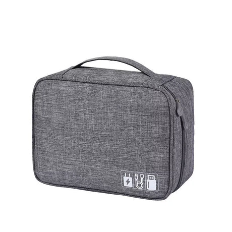 Compact Travel Electronics Organizer Bag - Available in Navy Blue and Grey