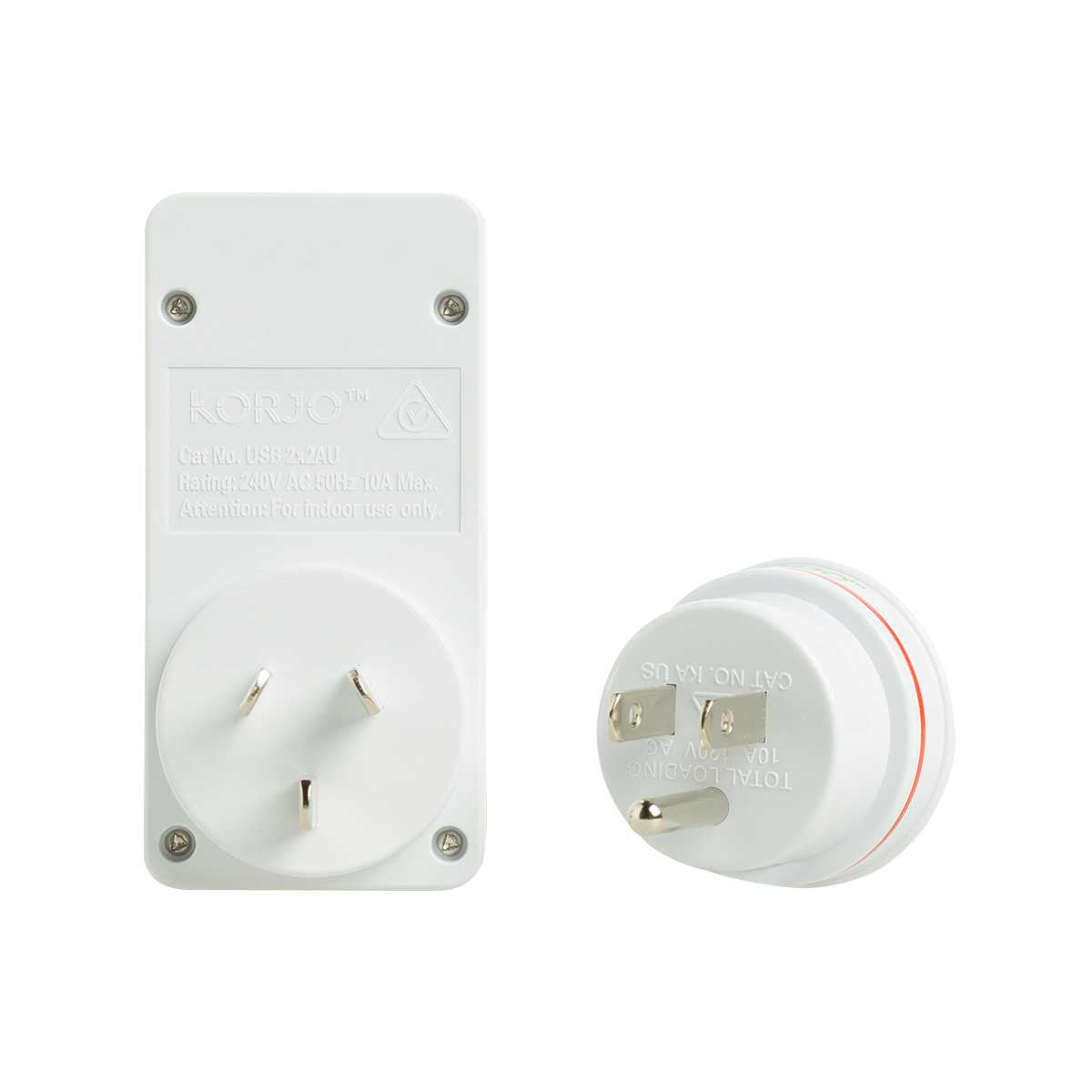 Korjo 2 Port Usb Charger And Adaptor Australia And Nz To Usa And Canada