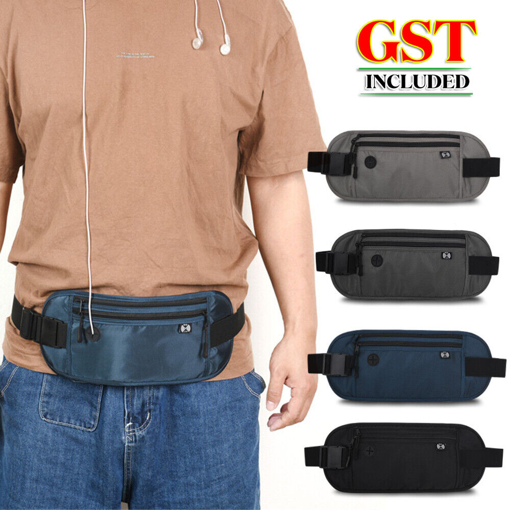 RFID Money Belt for Travel - Waterproof Waist Pouch