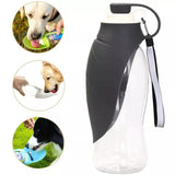 420ML Curved Travel Portable Dog Water Bottle with Built-In Scoop & Strap