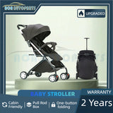 Lightweight Foldable Baby Stroller - Compact Travel Pram for Planes