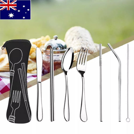 8 Pieces Travel Cutlery Set