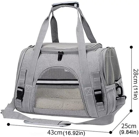 Mesh Portable Airline Approved Tote Pet Carrier Bag