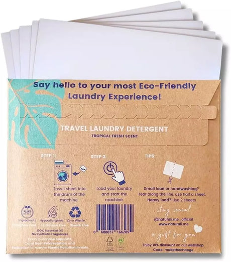 Eco Travel Laundry Detergent Sheets