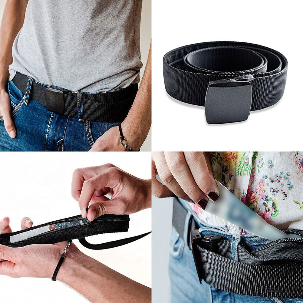 Anti Theft Travel Belt: Secure Money Wallet with Secret Compartment