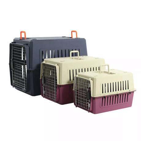 Large Blue Airline Approved Pet Carrier Travel Crate