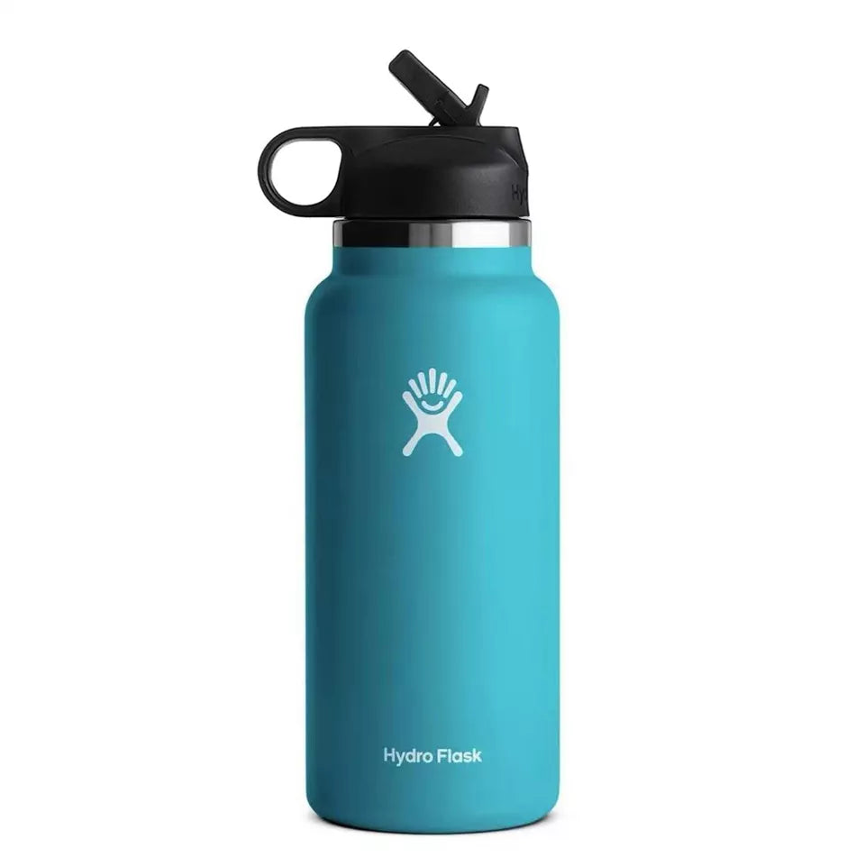 Hydro Flask 32oz (946ml) Wide Mouth Water Bottle with Straw Lid