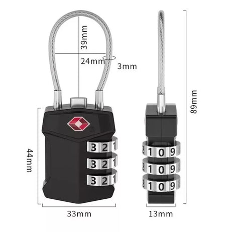 TSA Approved Waterproof Travel Security Lock