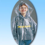 Kids Clear Hooded Disposable Emergency Raincoat Poncho