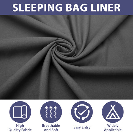 Waterproof Sleeping Bag Liner in Grey Colour