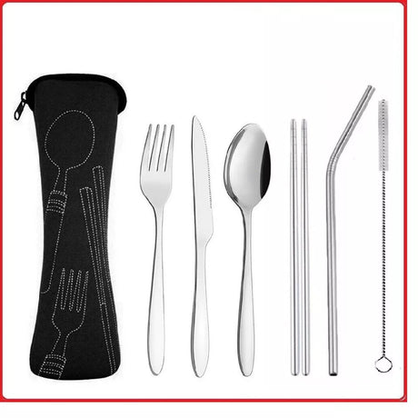 8 Pieces Travel Cutlery Set