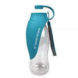 420ML Curved Travel Portable Dog Water Bottle with Built-In Scoop & Strap