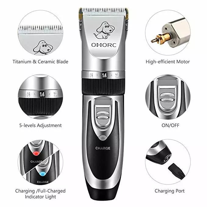 Electric Pet Cordless Hair Shaver Grooming Kit