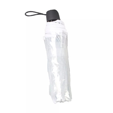 Transparent Folding Umbrella Clear Travel Compact Rain Protection Gear