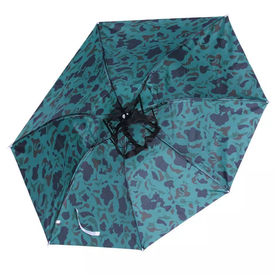 Army Green Anti-UV and Rain Travel Fishing Umbrella Hat