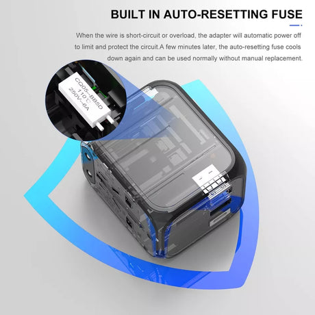 Universal Travel Adapter 3 USB & Type-C | 3.4A Power Converter