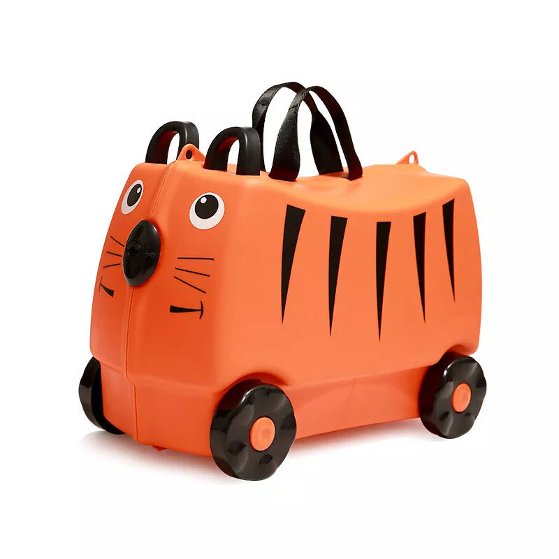 18L Tiger Kids Ride on Trolley Luggage with Straps and Handles