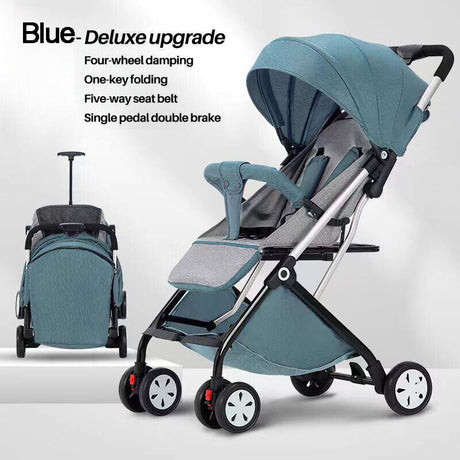 Lightweight Foldable Baby Stroller - Compact Travel Pram for Planes