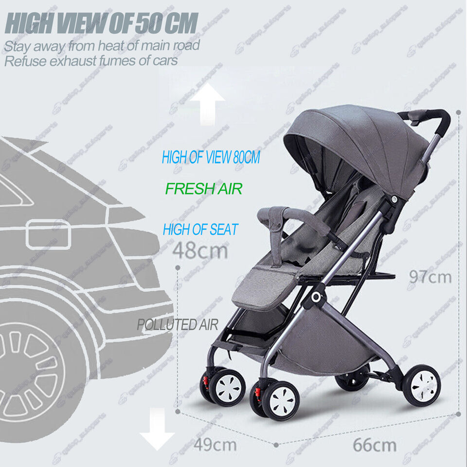 Lightweight Foldable Baby Stroller Compact Travel Pram Travel Gear