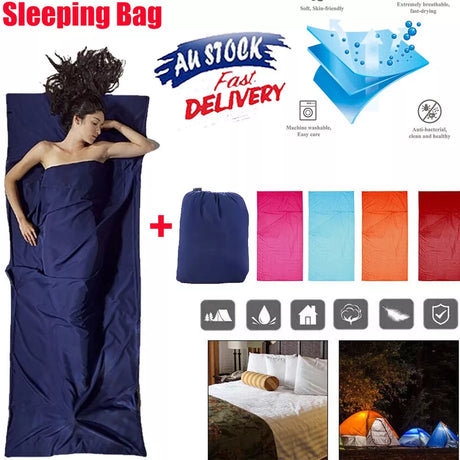 Smooth Silky Sleeping Bag Liner Single Sheet