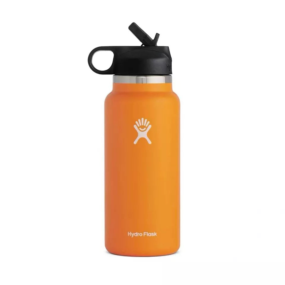 Hydro Flask 32oz (946ml) Wide Mouth Water Bottle with Straw Lid