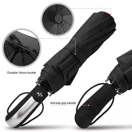 10 Ribs Portable Travel Automatic UV Windproof Folding Umbrella