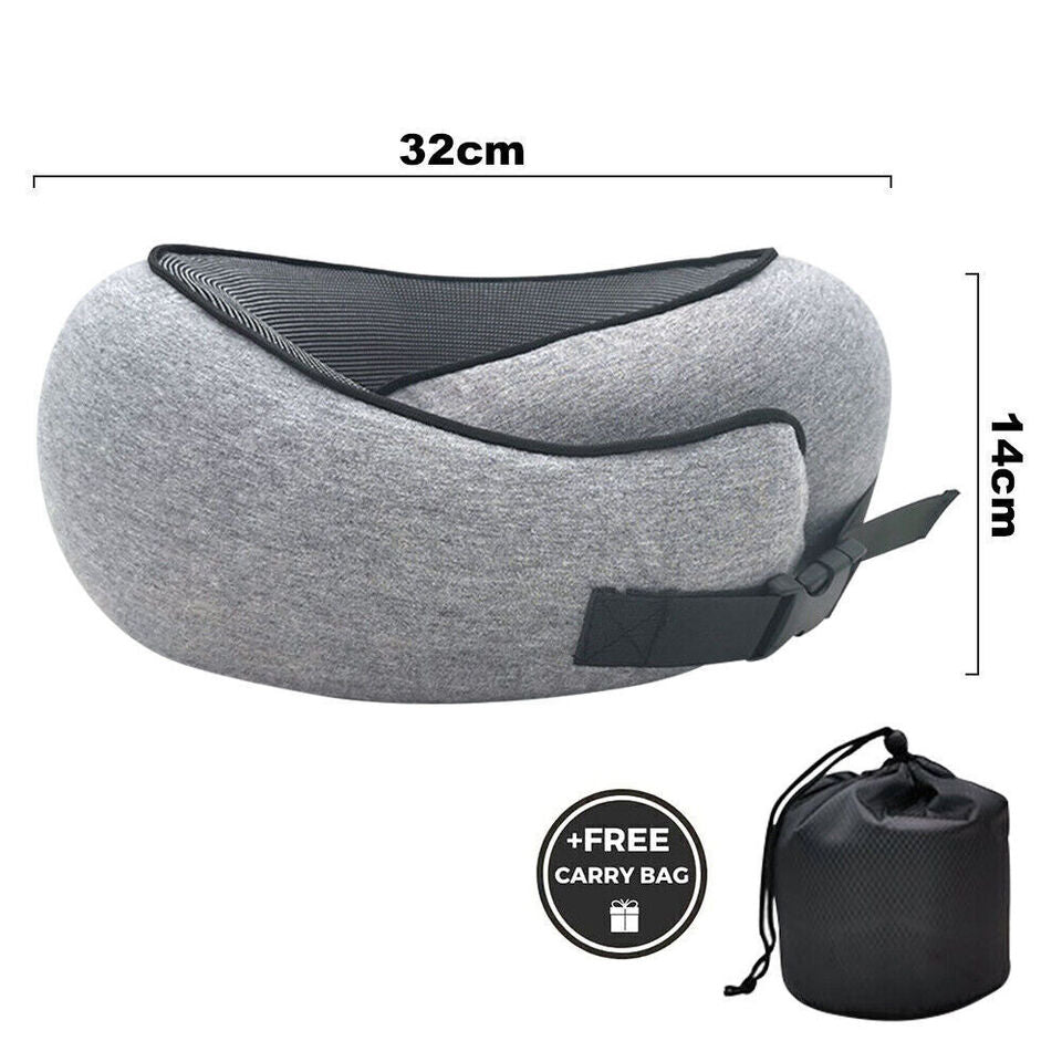 Memory Foam U-Shaped Neck Pillow - Your Essential Travel Companion