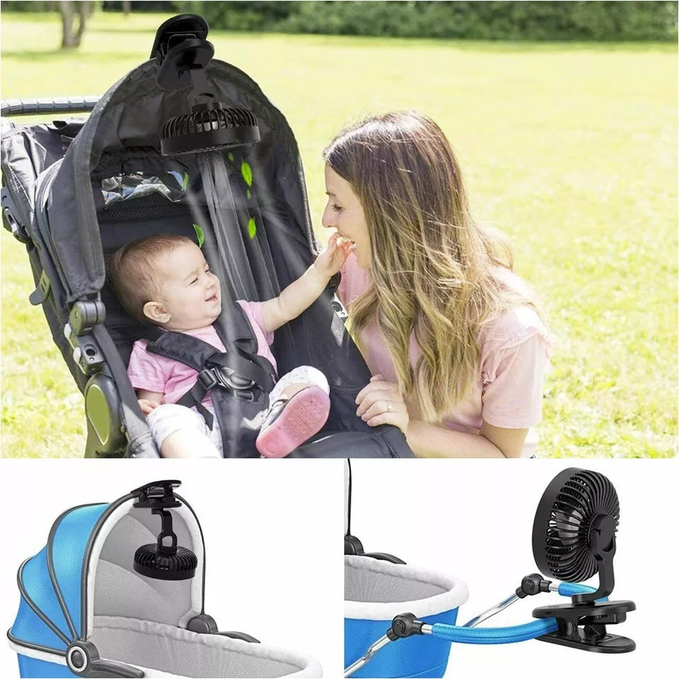 Portable Rechargeable 360° Mini Fan with Flexible Tripod