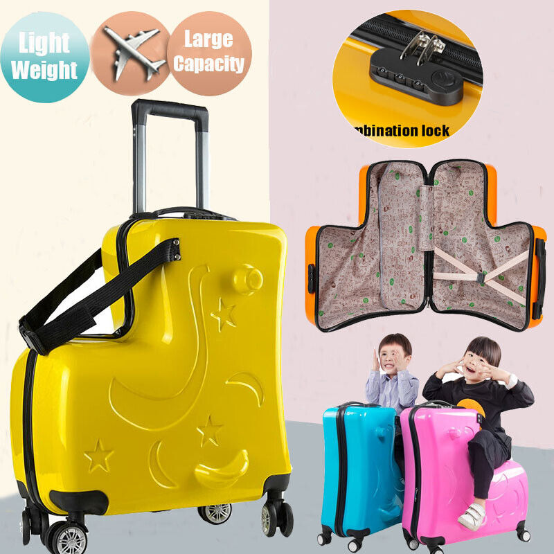 Children s Ride On Suitcase Trolley Travel Gear