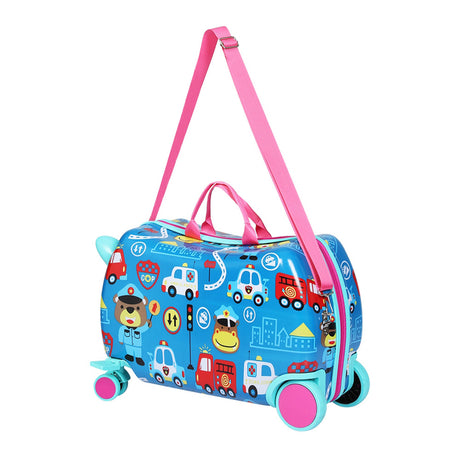 Wanderlite 17" Kids Ride On Luggage Children Suitcase Trolley Travel Car