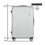 Lightweight Wanderlite 28'' Hard Case Luggage – TSA Approved Carry-On, Grey